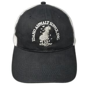 Idaho Asphalt Supply, Inc. Snapback Trucker Hat Black One Size 6 Panel Stitch It